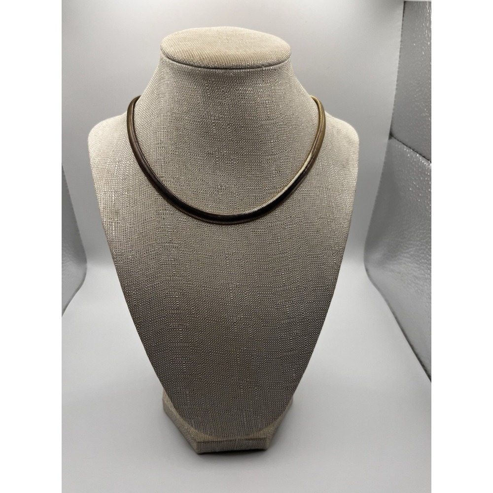 Sugarfix By‎ Baublebar Retro Snake Necklace 1/4" Wide Gold Tone 16"